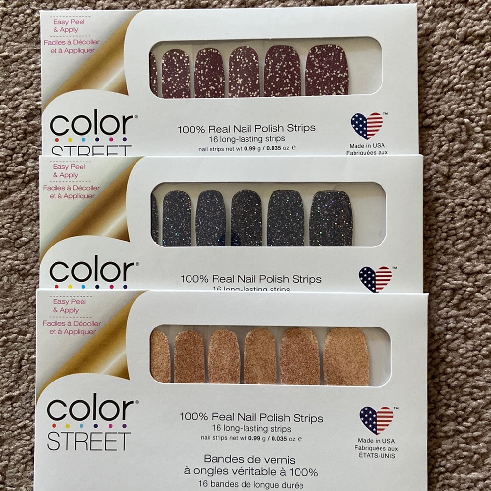 New ColorStreet set of 3 Nail Polish Strips